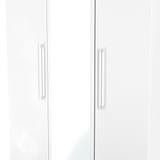 Ellington Triple Mirrored Wardrobe White from Roseland Furniture