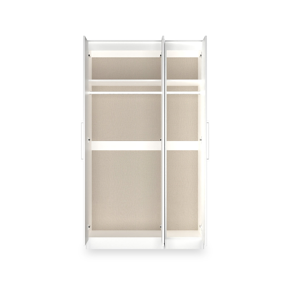 Ellington Triple Mirrored Wardrobe White from Roseland Furniture