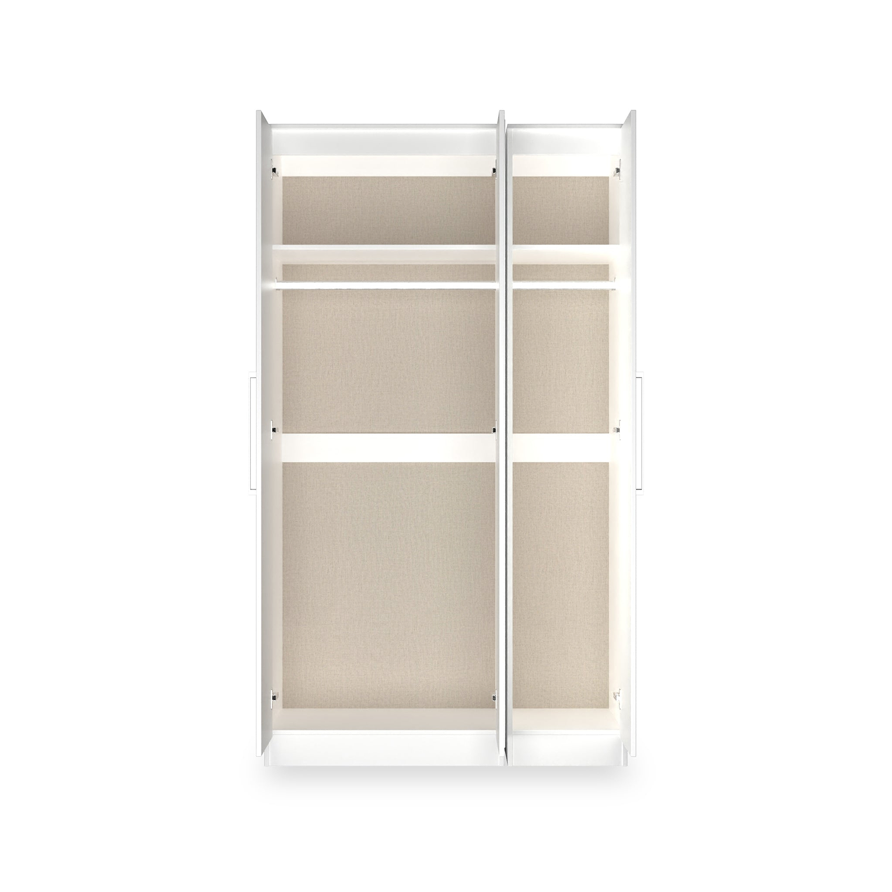 Ellington Triple Mirrored Wardrobe White from Roseland Furniture