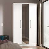 Ellington Triple Mirrored Wardrobe White from Roseland Furniture