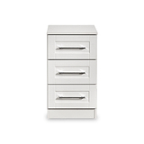 Bellamy White 3 Drawer Bedside Table Cabinet