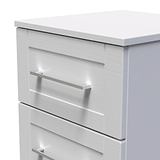 Bellamy Grey Ash 2 Drawer Bedside Table Cabinet from Roseland Furniture