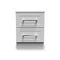Bellamy Grey 2 Drawer Bedside from Roseland Furniture