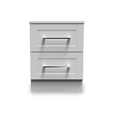 Bellamy Grey 2 Drawer Bedside from Roseland Furniture