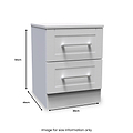 Bellamy 2 Drawer Bedside Table from Roseland Furniture