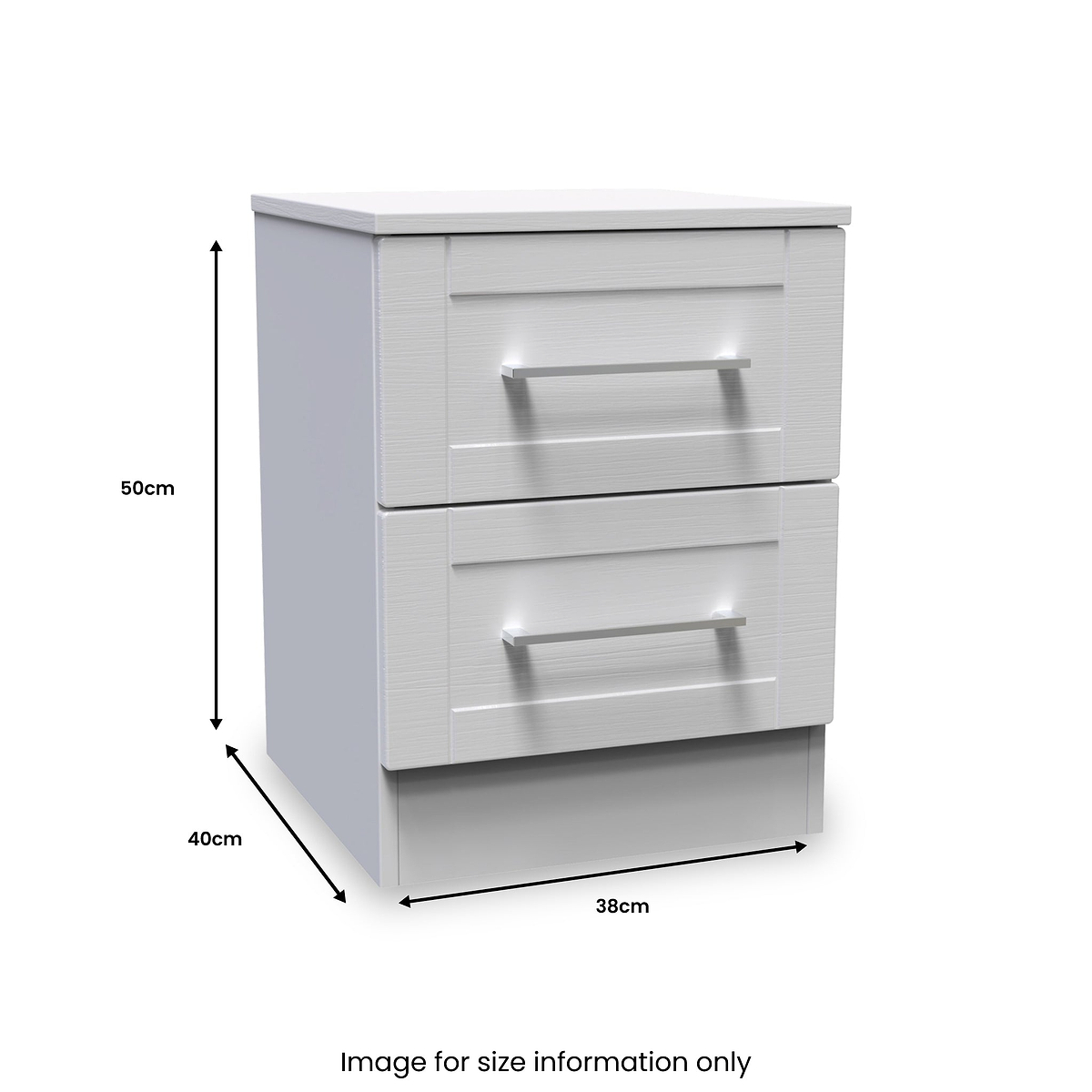 Bellamy 2 Drawer Bedside Table from Roseland Furniture