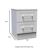 Bellamy 2 Drawer Bedside Table from Roseland Furniture
