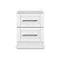 Bellamy White 2 Drawer Bedside from Roseland Furniture