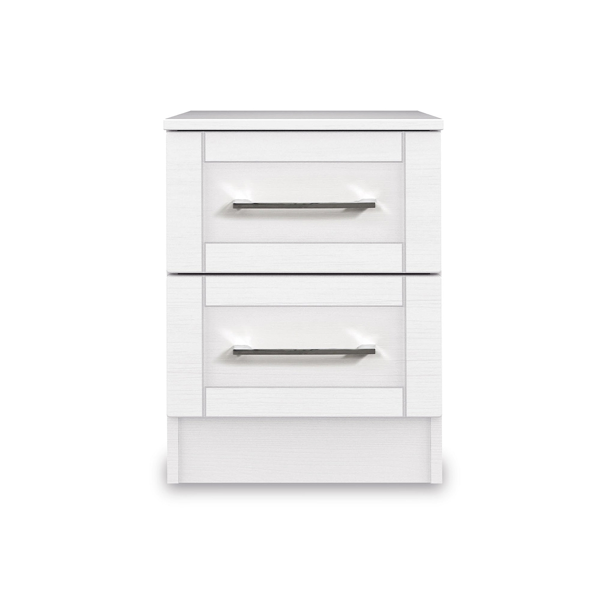 Bellamy White 2 Drawer Bedside from Roseland Furniture
