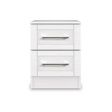 Bellamy White 2 Drawer Bedside from Roseland Furniture