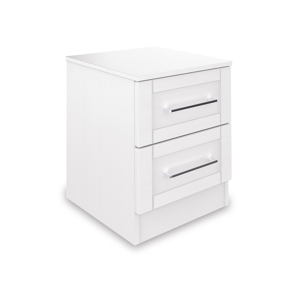 Bellamy White 2 Drawer Bedside from Roseland Furniture