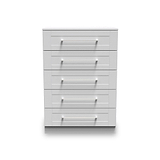 Bellamy Grey Ash 5 Drawer Chest from Roseland Furniture