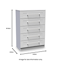 Bellamy Grey Ash 5 Drawer Storage Chest from Roseland