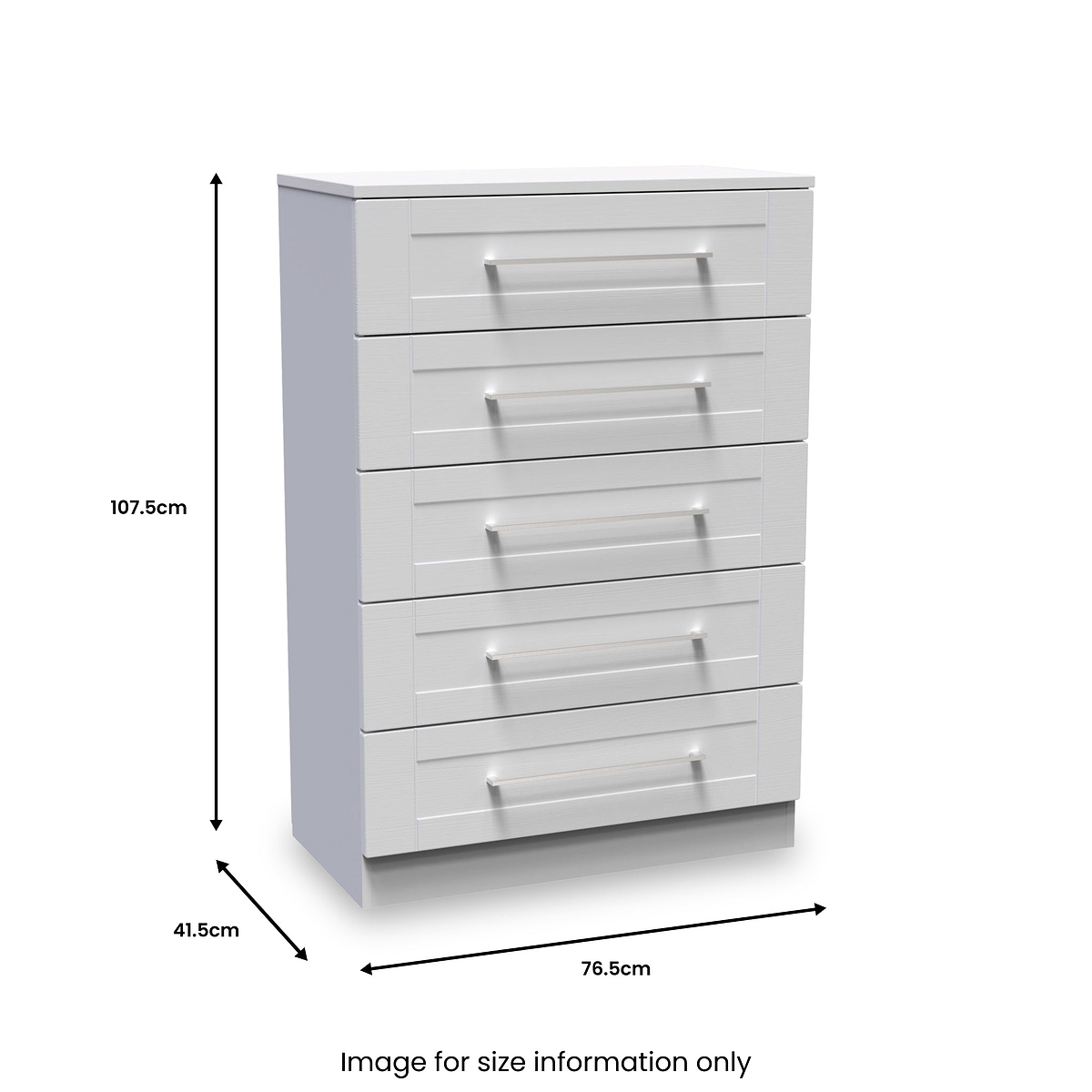 Bellamy Grey Ash 5 Drawer Storage Chest from Roseland