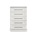 Bellamy White 5 Drawer Storage Chest from Roseland