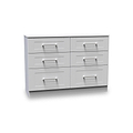Bellamy Grey Ash 6 Drawer Wide Chest of Drawers from Roseland Furniture