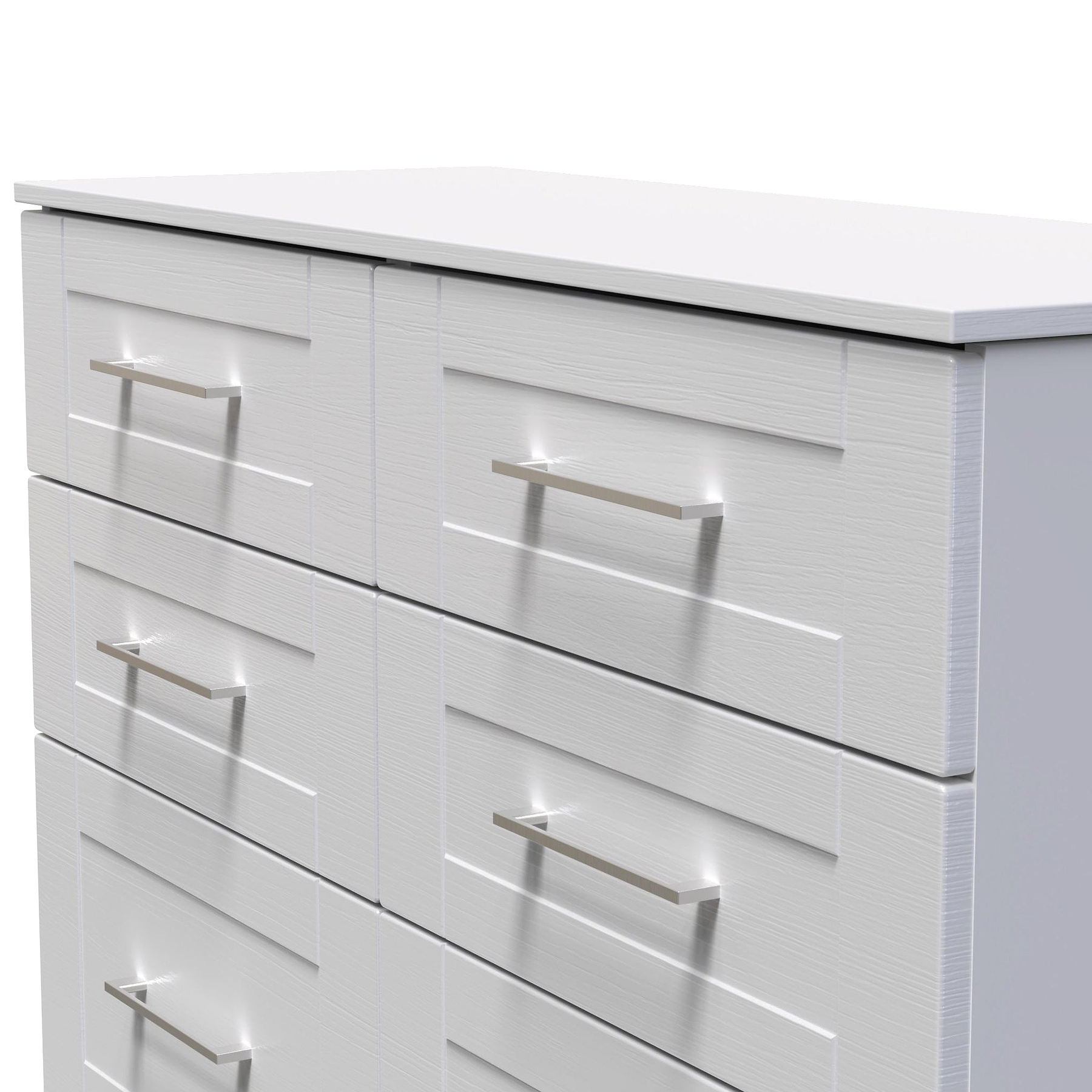 Bellamy Grey Ash 6 Drawer Wide Chest of Drawers from Roseland Furniture