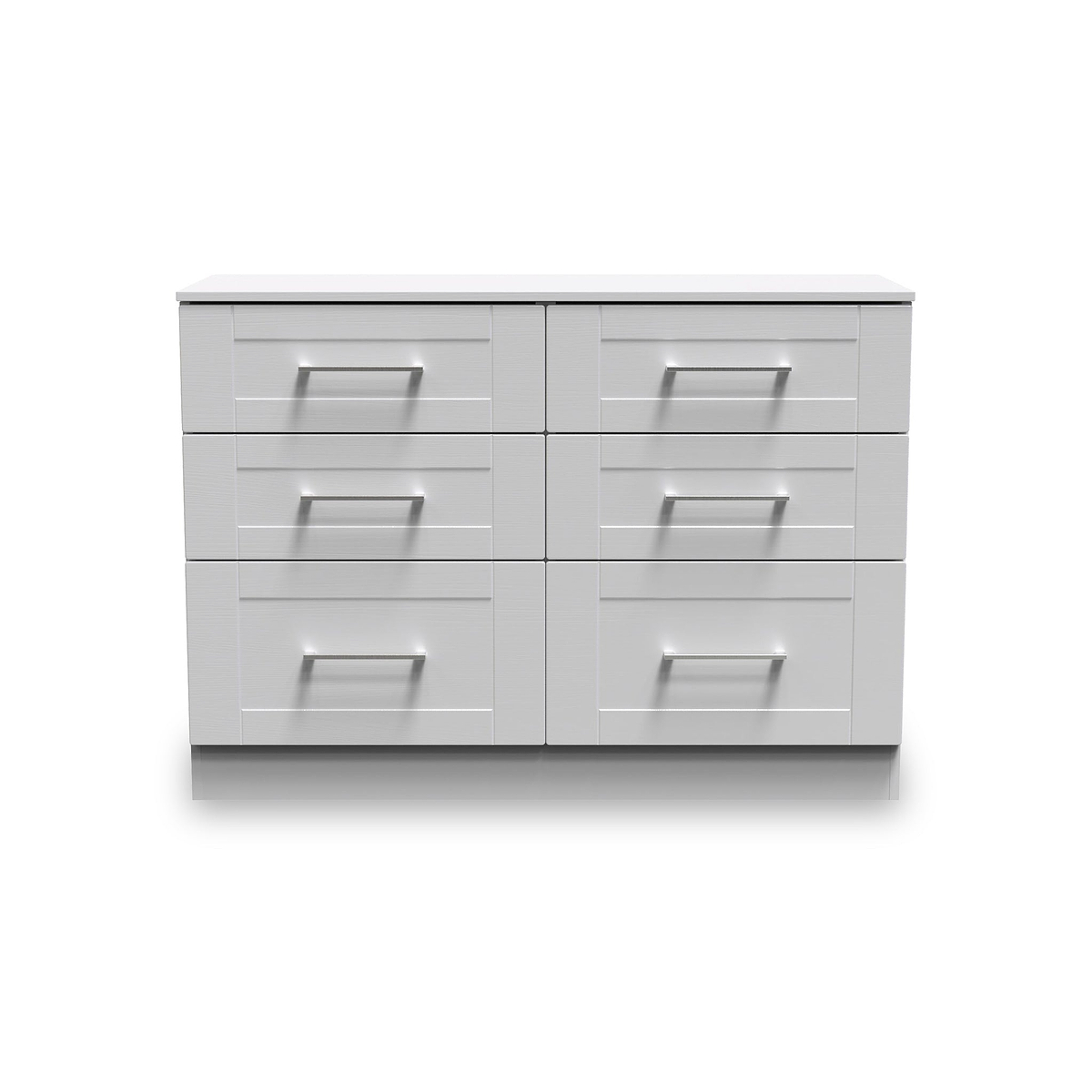 Bellamy Grey Ash 6 Drawer Wide Chest of Drawers from Roseland Furniture
