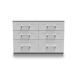 Bellamy Grey Ash 6 Drawer Wide Chest of Drawers from Roseland Furniture