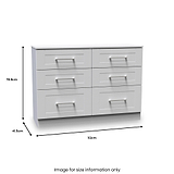 Bellamy Grey Ash 6 Drawer Wide Chest of Drawers from Roseland Furniture
