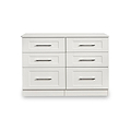 Bellamy White 6 Drawer Wide Chest of Drawers from Roseland Furniture