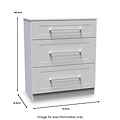 Bellamy Grey 3 Drawer Deep Chest from Roseland