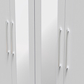Bellamy Grey Ash Tall 4 Door 2 Central Mirrored Wardrobe from Roseland Furniture