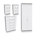 Bellamy 4 Piece Furntiure Set White Ash from Roseland Furniture