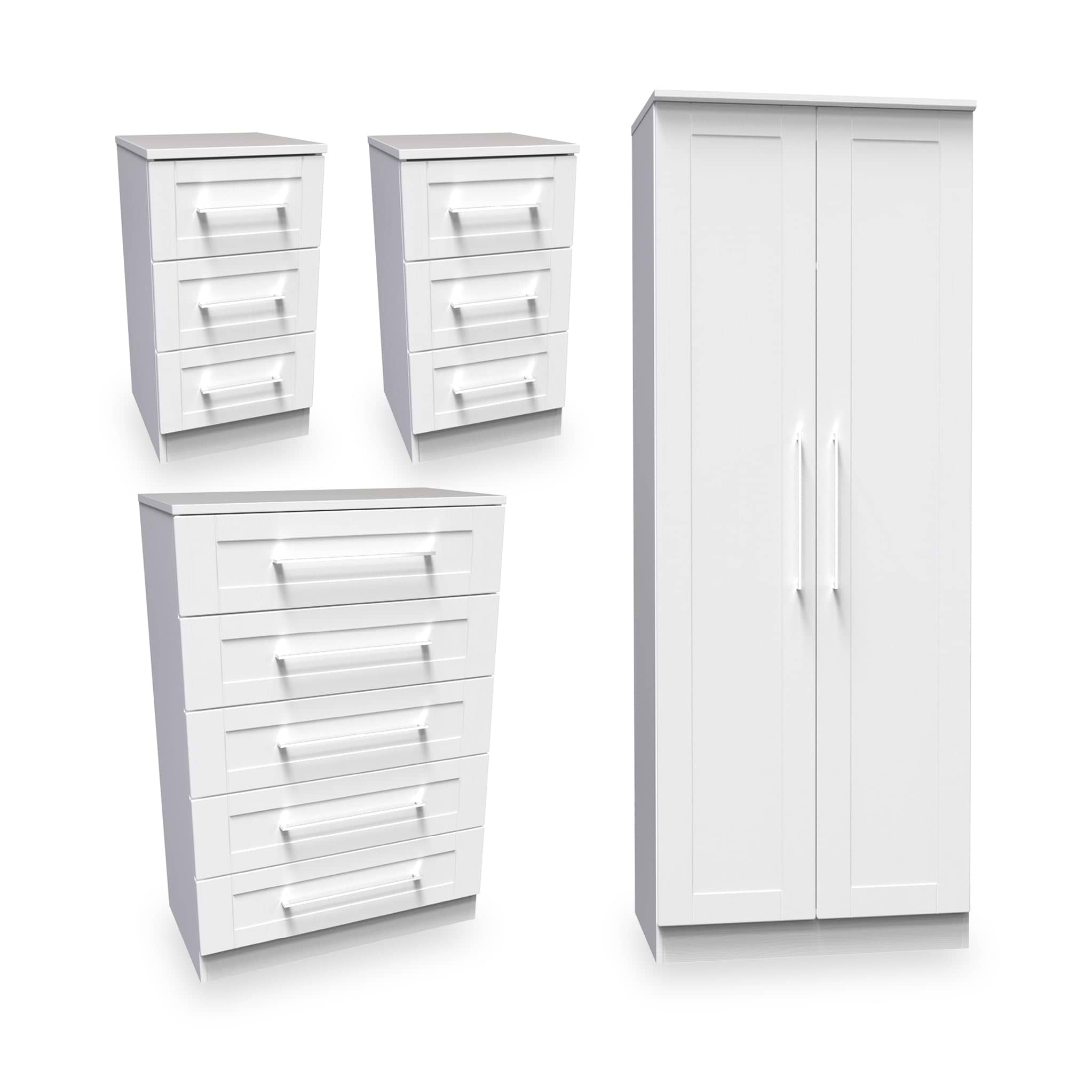 Bellamy 4 Piece Furntiure Set White Ash from Roseland Furniture