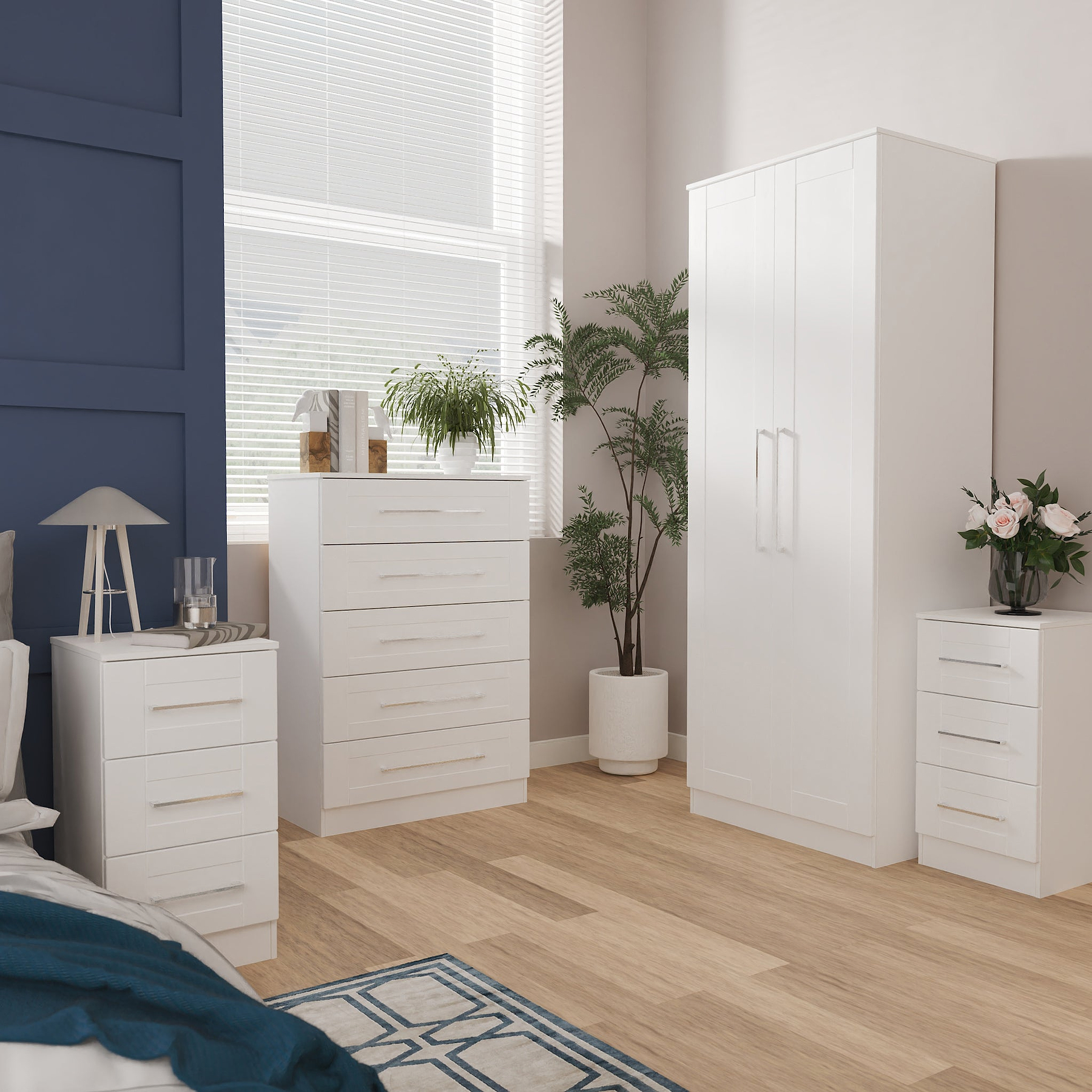 Bellamy 4 Piece Furntiure Set White Ash from Roseland Furniture