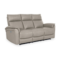 Enys Frost Grey Electric Leather Recliner 3 Seater Sofa from Roseland Furniture
