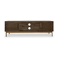 Beau Grooved Mango Wood Brown Large TV Unit from Roseland Furniture