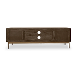 Beau Grooved Mango Wood Brown Large TV Unit from Roseland Furniture