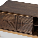 Beau Grooved Mango Wood Extra Large Brown TV Unit from Roseland Furniture