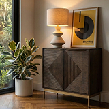 Beau Grooved Mango Wood Brown 2 Door Sideboard from Roseland Furniture