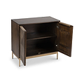 Beau Grooved Mango Wood Brown 2 Door Sideboard from Roseland Furniture