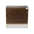 Beau Grooved Mango Wood Brown 2 Door Sideboard from Roseland Furniture