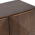 Beau Grooved Mango Wood Brown 2 Door Sideboard from Roseland Furniture