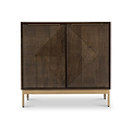 Beau Grooved Mango Wood Brown 2 Door Sideboard from Roseland Furniture