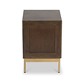 Beau Grooved Mango Wood Brown 2 Drawer Bedside from Roseland Furniture