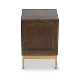 Beau Grooved Mango Wood Brown 2 Drawer Bedside from Roseland Furniture
