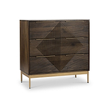 Beau Grooved Mango Wood Brown 3 Drawer Chest from Roseland Furniture