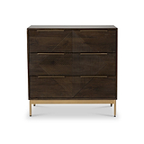 Beau Grooved Mango Wood Brown 3 Drawer Chest from Roseland Furniture