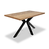 Everly 140cm Herringbone Dining Table Dims from Roseland Furniture