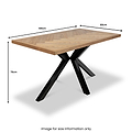 Everly 140cm Herringbone Dining Table Dims from Roseland Furniture