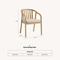 Riven Outdoor Dining Chair dimensions