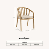 Riven Outdoor Dining Chair dimensions