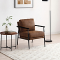 Loxley Faux Leather Accent Chair Cowboy Tan from Roseland Furniture