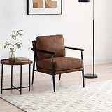 Loxley Faux Leather Accent Chair Cowboy Tan from Roseland Furniture