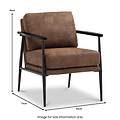 Loxley Faux Leather Accent Chair Cowboy Tan from Roseland Furniture